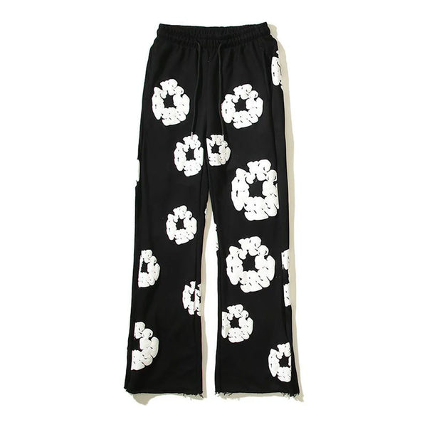Mens Three-Dimensional Printed Straight Trousers