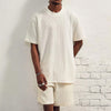 Mens Loose Short-sleeved Shorts Two-piece Set