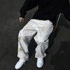 Mens High Street Trendy Jeans with Splashes of Ink