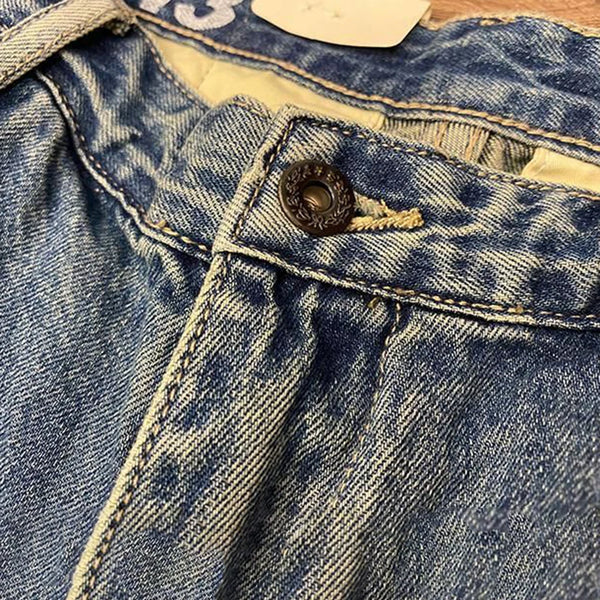 Mens Workwear Vintage Jeans Casual Big Pocket Shorts