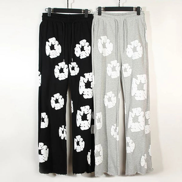 Mens Three-Dimensional Printed Straight Trousers