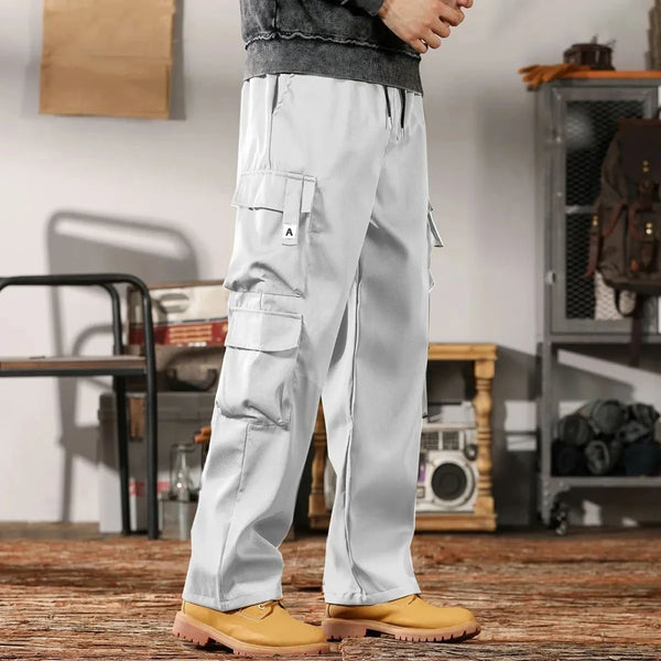 Mens Straight Overalls Spring and Autumn Trousers