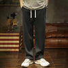 Mens Casual Striped Straight Drape Sports Trousers