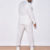 Mens V neck Long sleeved Shirt and Trousers Two piece Set