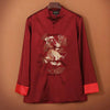 Mens Embroidered Chinese Style Long-sleeved Top