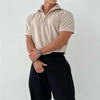 Mens Casual Solid Color Polo Shirt