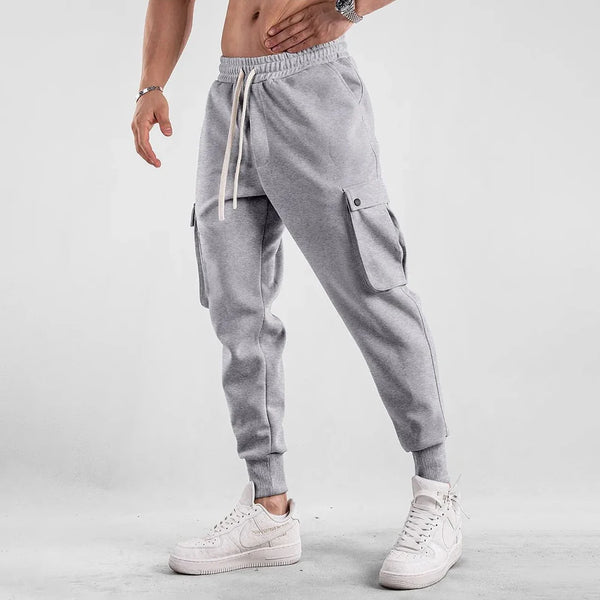 Mens Casual Loose Multi-pocket Sports Trousers