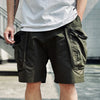 Mens Workwear Large Pockets Loose Straight Casual Shorts