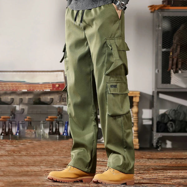 Mens Straight Overalls Spring and Autumn Trousers