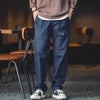 Mens Work Jeans Retro Straight Casual Pants