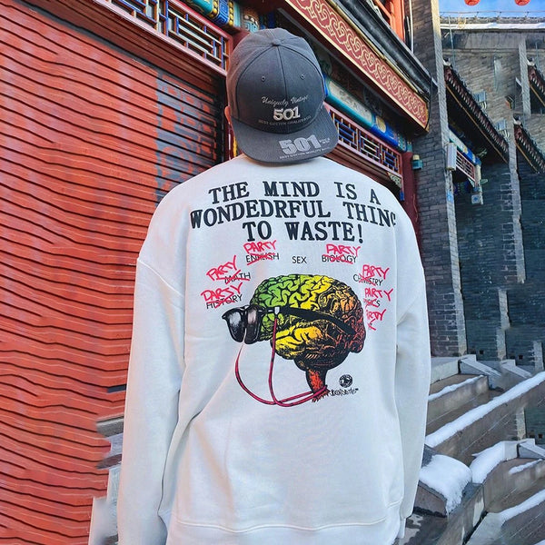 Mens Street Hip-Hop Loose Sweatshirt
