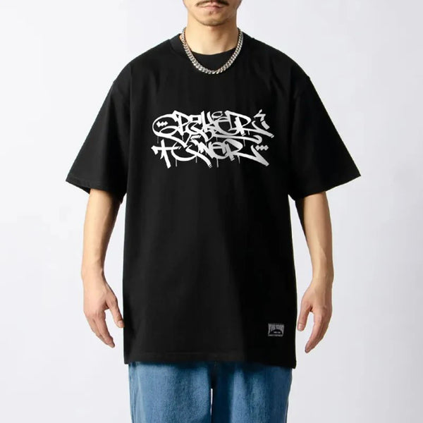 Mens Casual Loose Graffiti Hip-Hop T-Shirt