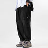 Mens Workwear Casual Spring and Autumn Straight Drawstring Pants