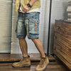 Mens Workwear Vintage Jeans Casual Big Pocket Shorts