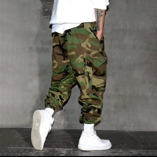 Mens Camouflage Overalls Trendy Outdoor Trousers