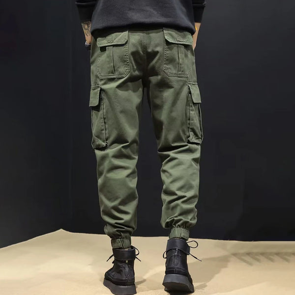 Mens American Style Overalls Multifunctional Loose Trousers