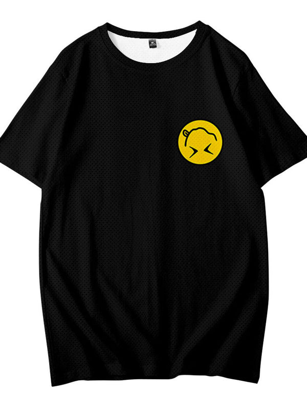 Smiley Round Neck Print T-shirt