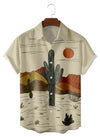 Hawaiian Style Desert Printed Shirt