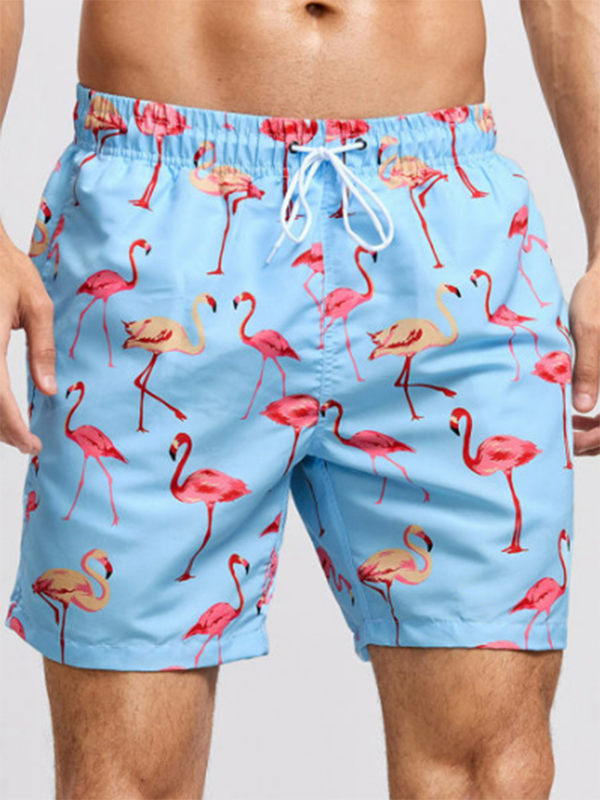 Blue Flamingo Holiday Beach Shorts