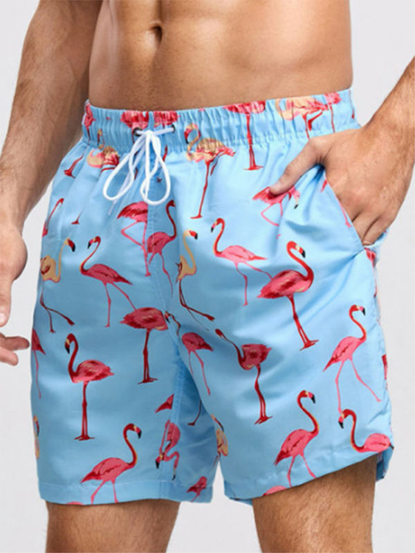Blue Flamingo Holiday Beach Shorts