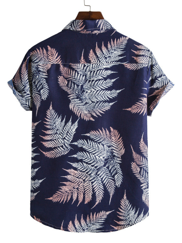 Leaf Print Casual Shirt