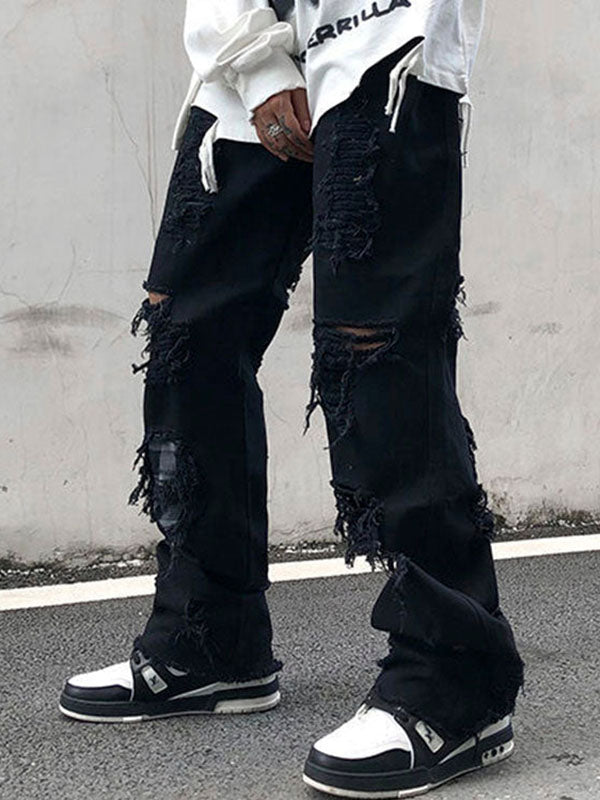 Unisex Hiphop Embroidered Trousers