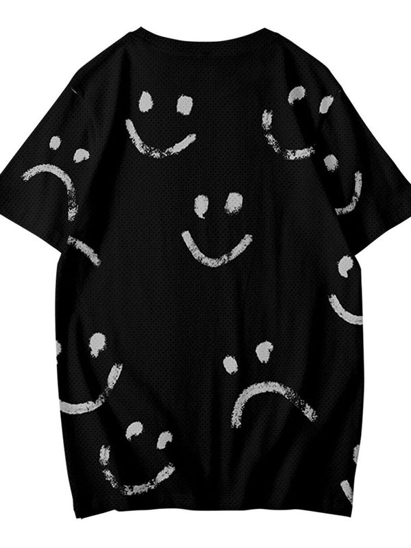 Smiley Print Casual T-shirt