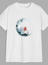Moon Short Sleeve Print T-shirt