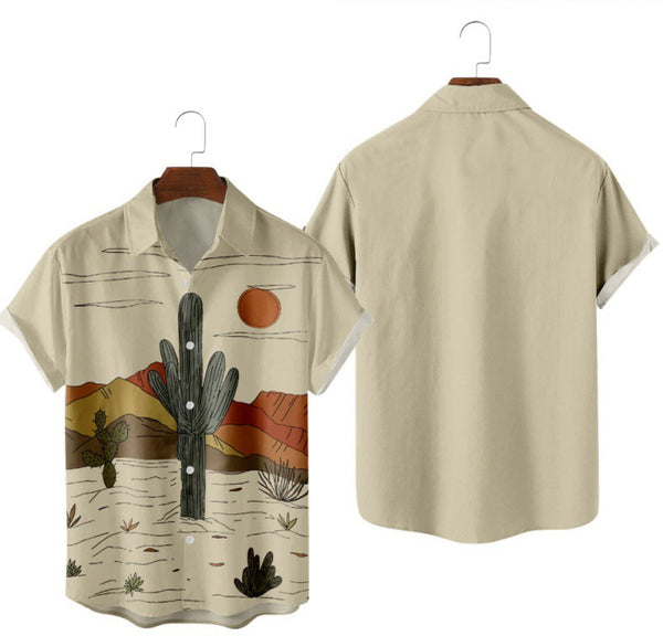 Hawaiian Style Desert Printed Shirt