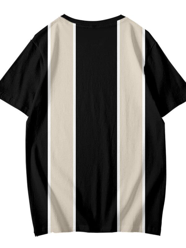 Striped Print Short Sleeve T-Shirt