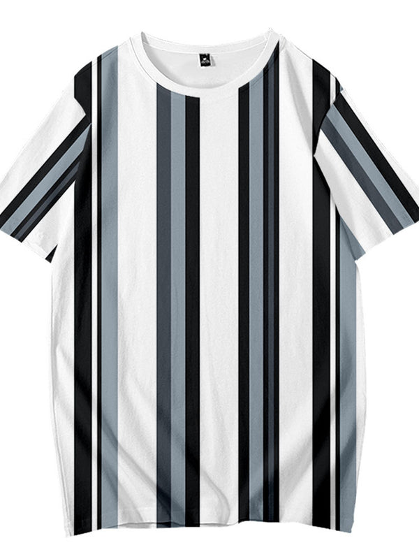 Striped Print Short Sleeve T-Shirt