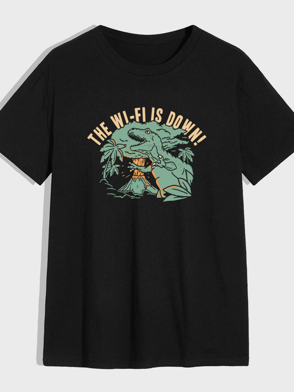Dinosaur Print Short Sleeve T-Shirt