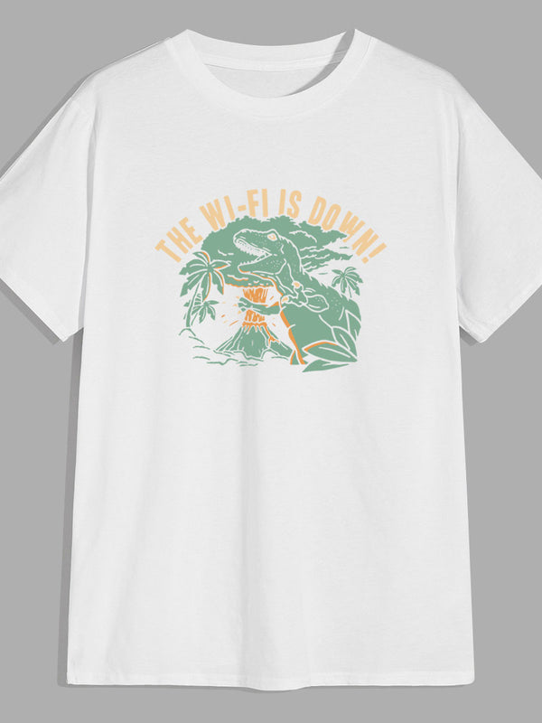 Dinosaur Print Short Sleeve T-Shirt