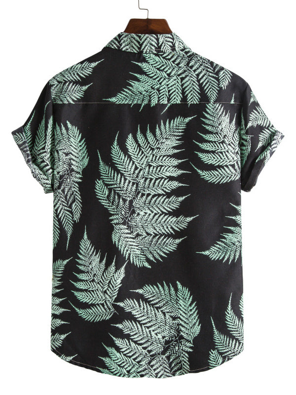 Leaf Print Casual Shirt