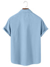 Contrast Color Short Sleeve Casual Men's Hawaiian Shirt