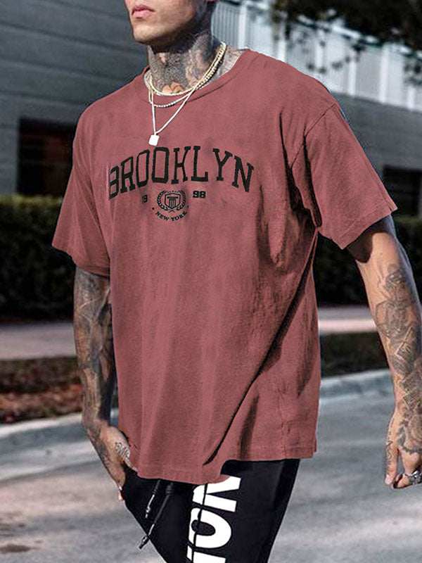 Retro Brooklyn Varsity Print Mens T-Shirt