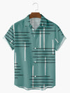 Horizontal Striped Printed Casual Shirt