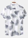 Hawaiian Leaf Print Casual Shirt