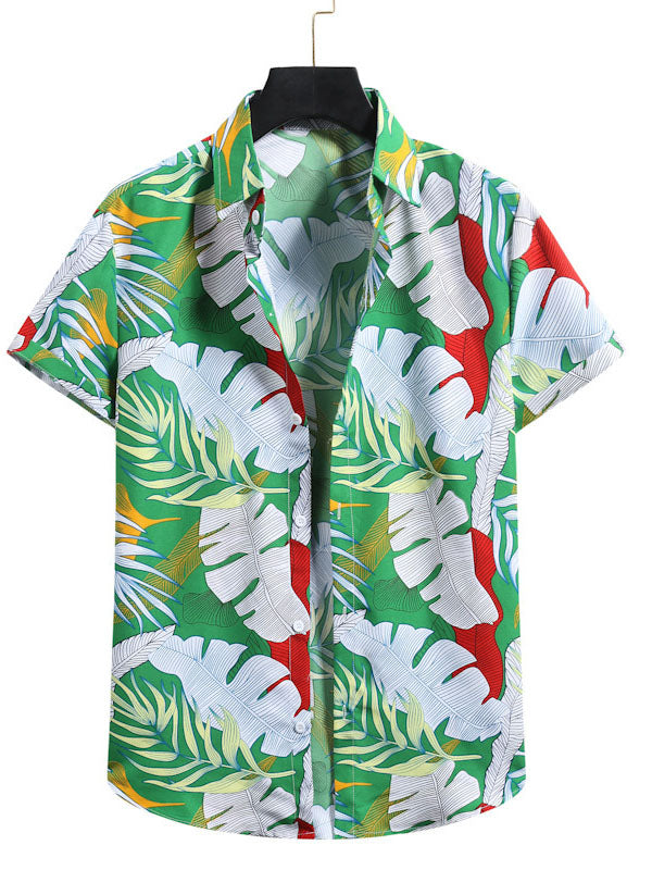Floral Print Hawaiian Short Sleeve Shirt