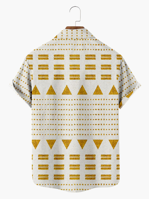 Triangle Pattern Print Casual Shirt