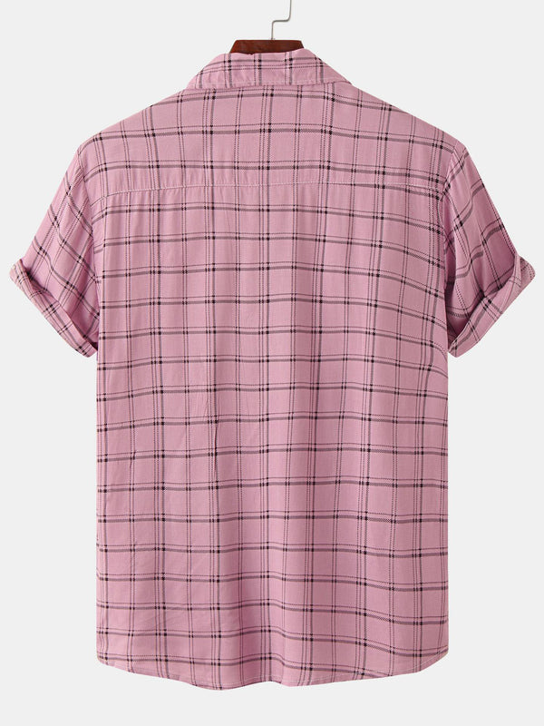 Checked Colour Blocked Casual Shirt