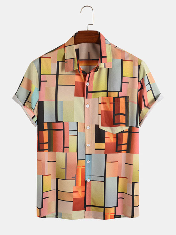 Resort Style Seaside Print Shirt