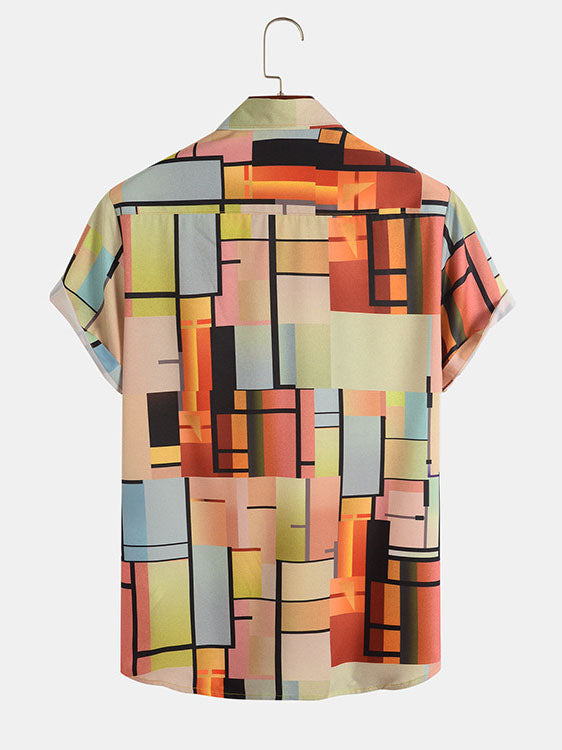 Resort Style Seaside Print Shirt
