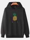 Pineapple Print Hooded Sweatshirt
