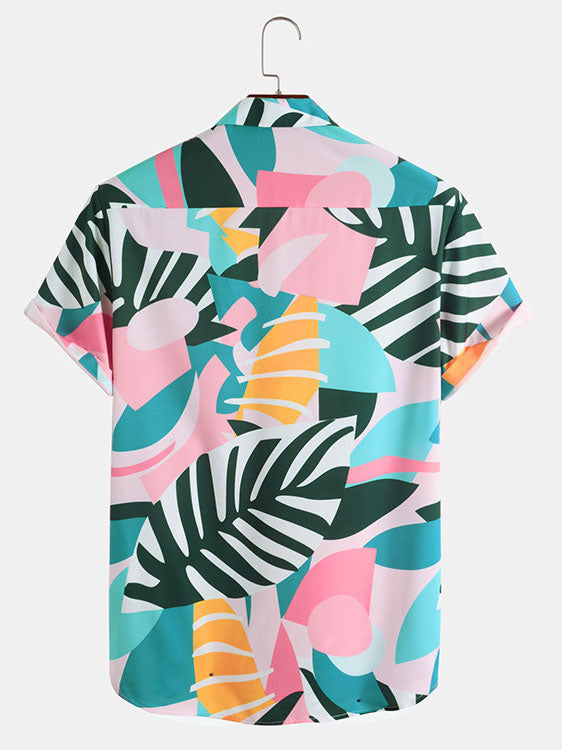 Flowers and Leaves Casual Printed Shirt