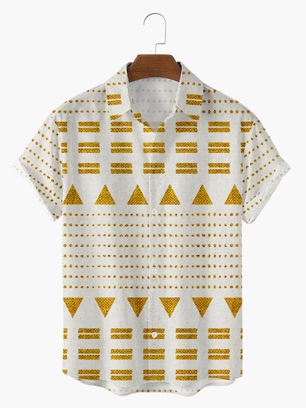 Triangle Pattern Print Casual Shirt