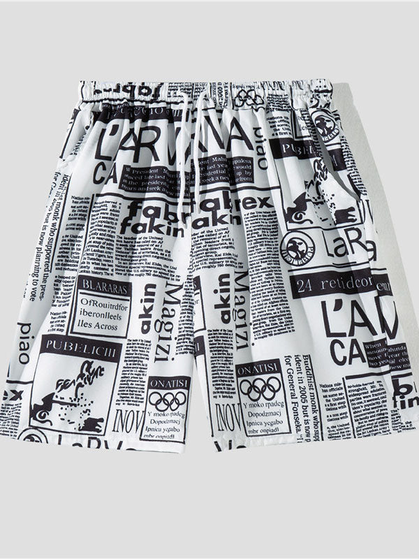 Men's Printed Shorts Two Piece Set