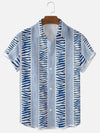 Color Blocking Ripple Striped Casual Shirt