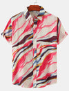 Colour Blocked Irregular Pattern Shirt