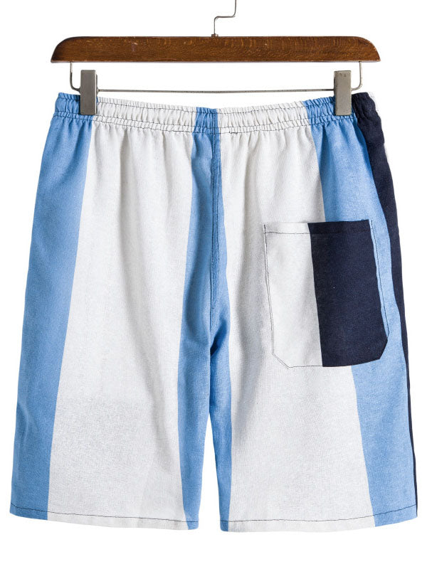 Cotton Striped Fashion Five-Point Shorts
